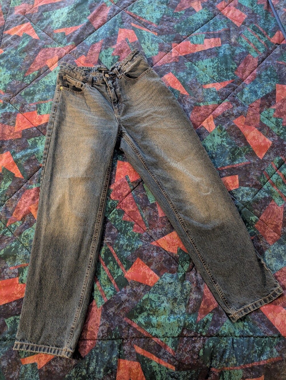 Wild Fable Jeans Women Size 4 Blue High Rise 90's Relaxed Straight Faded The W